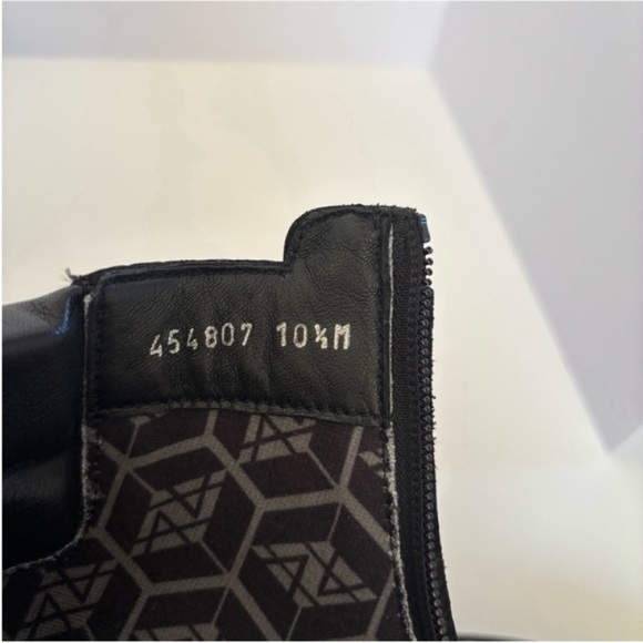 Aquatalia Harlo Combat Boots Croc Embossed Lug Sole Leather Black Size 10.5 - Picture 4 of 15